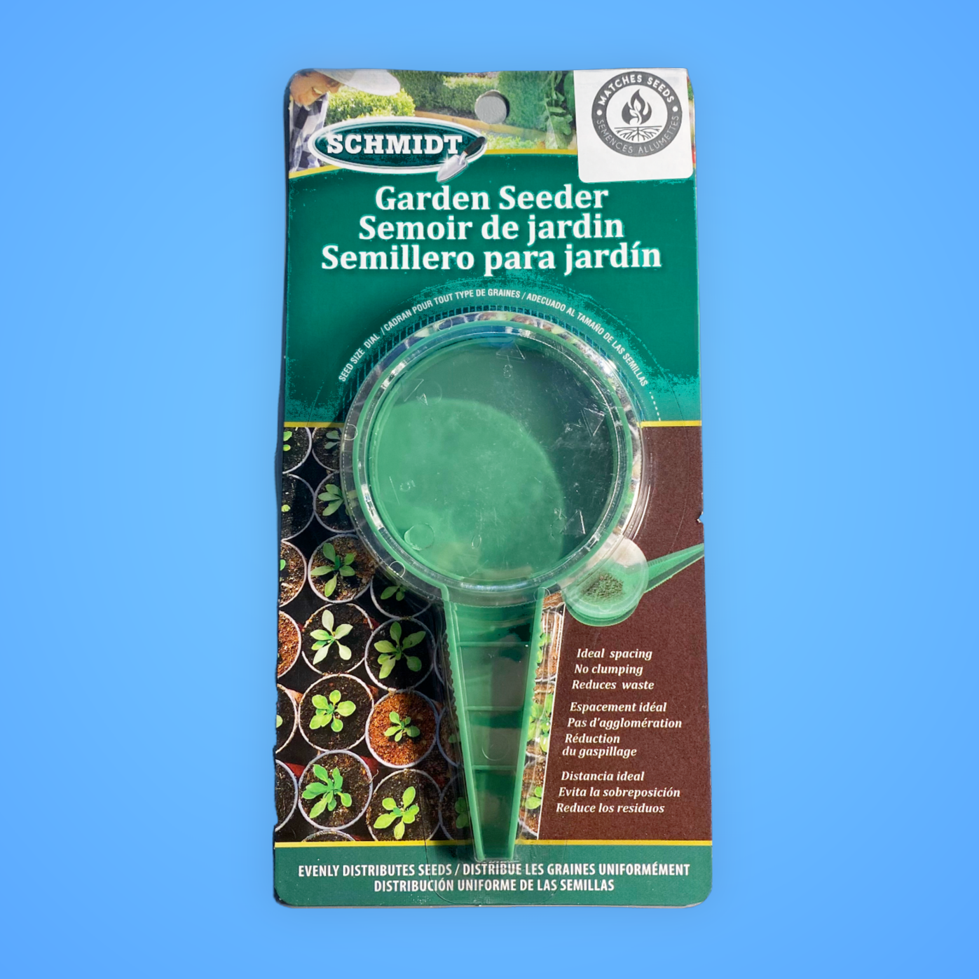 Easy Garden Seeder in packaging, designed for efficient and precise planting.