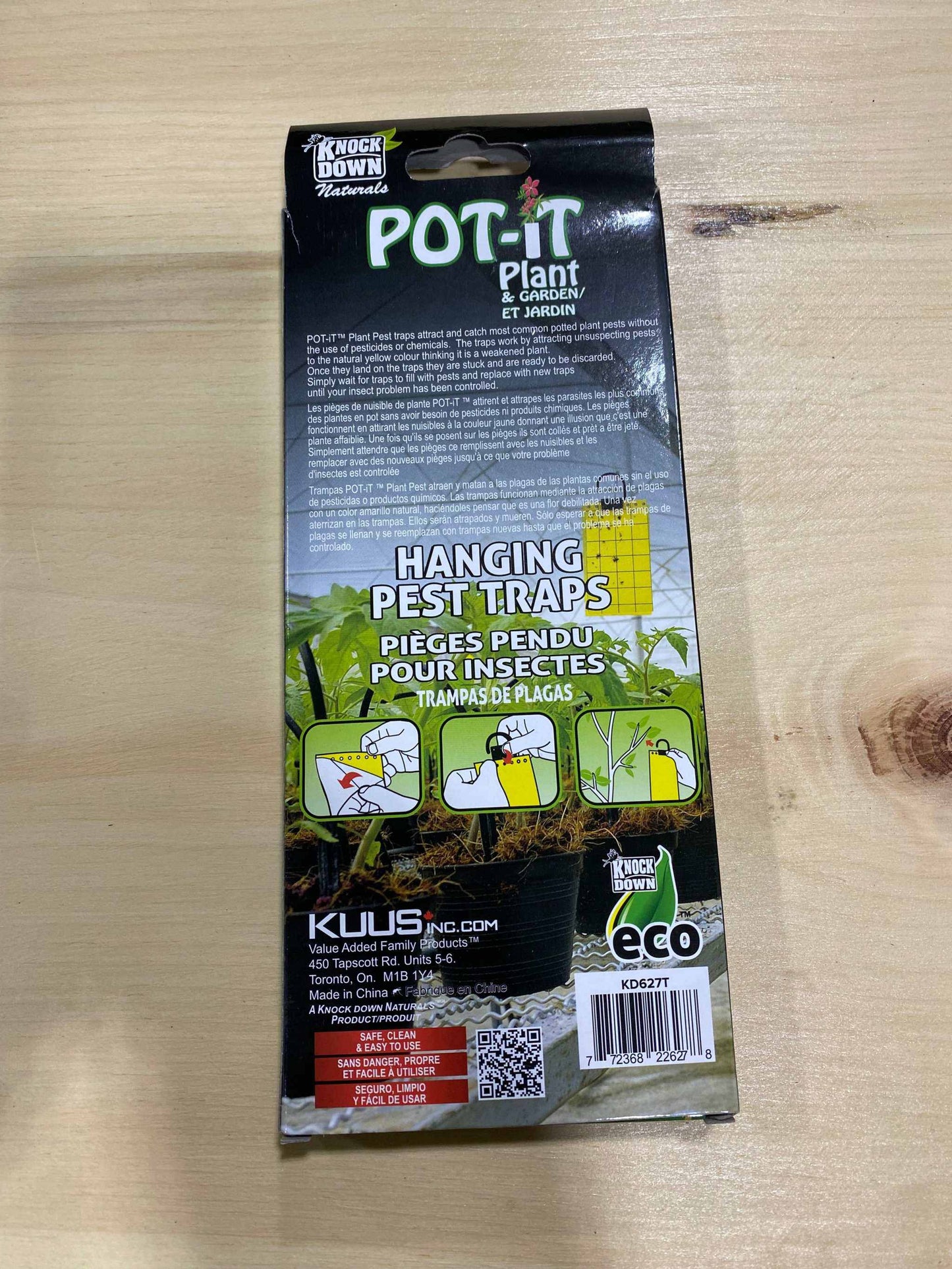 Yellow Insect Strip Traps packaging for natural pest control.