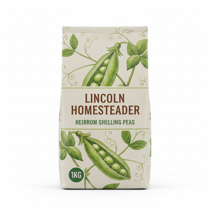 Lincoln Homesteader Heirloom Shelling Peas in a 1KG bag