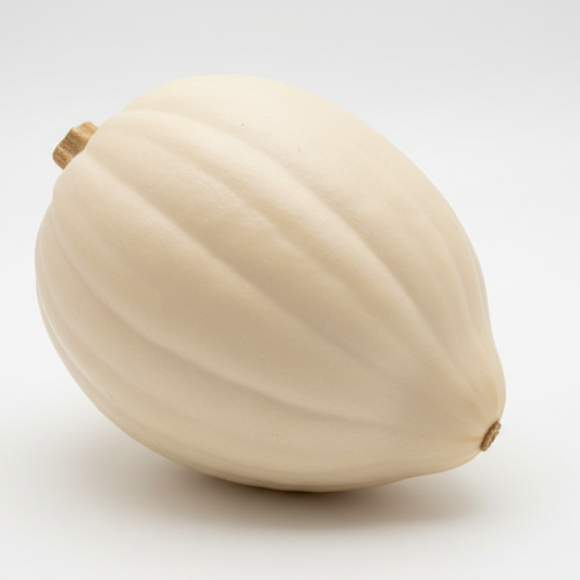 Mashed Potatoes Squash White Skinned Squash, shaped like acorn squash 