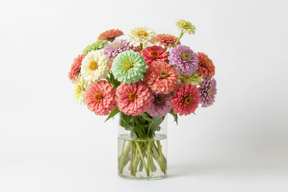 Under The Sea Zinnia Mixed flower in Vase